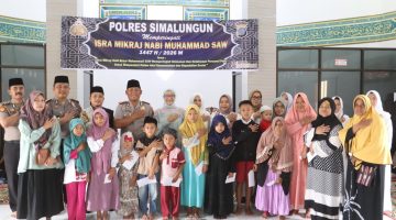 Polres Simalungun Peringati Isra Mi’raj dengan Santunan Anak Yatim, Kapolres: “Polri Bukan Hanya Penegak Hukum, Tapi Juga Penolong”